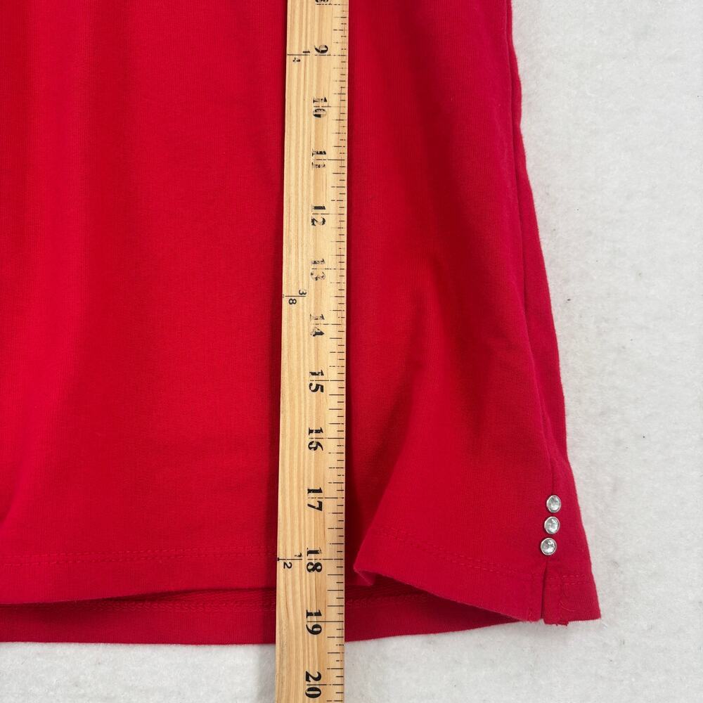 Quacker Factory Pull On Skort Size L Red French T… - image 7